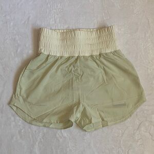 Nike Women's Pastel Green High-Waisted Shorts